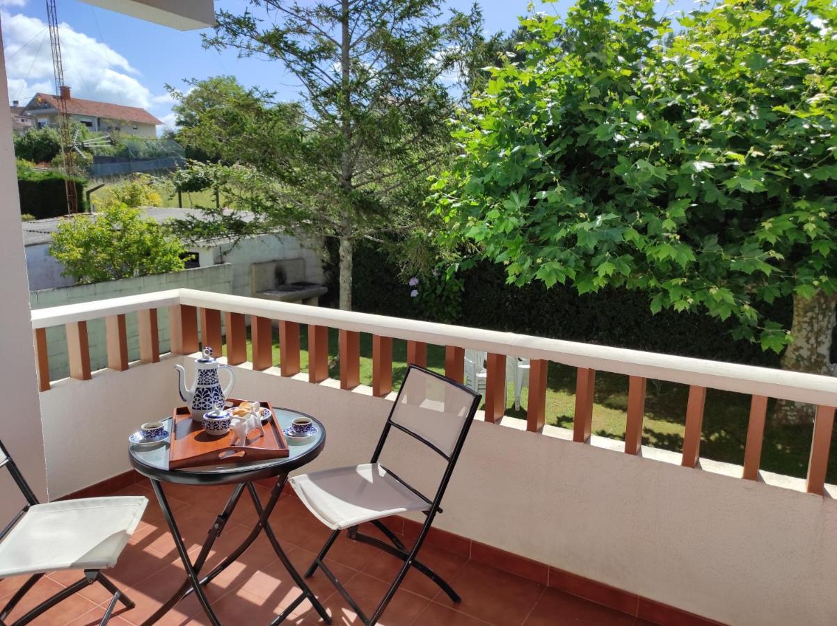 Precioso piso en playa America con jardin privado. Nigrán Exterior foto